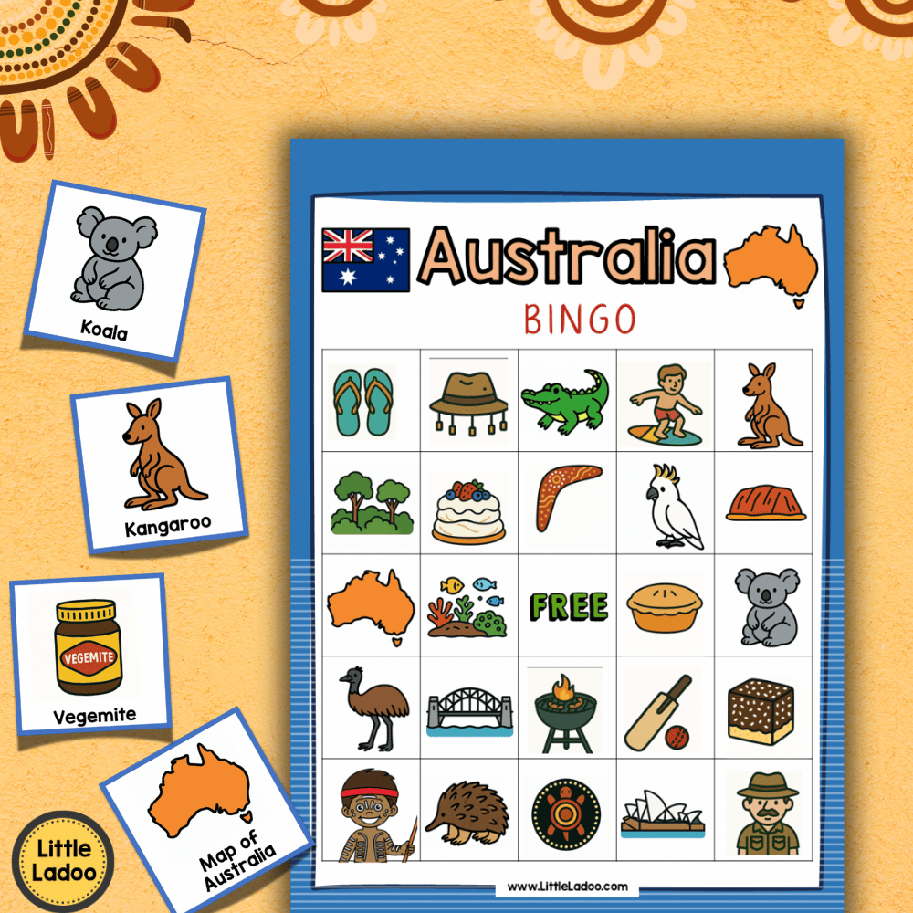 Australia Bingo Printable