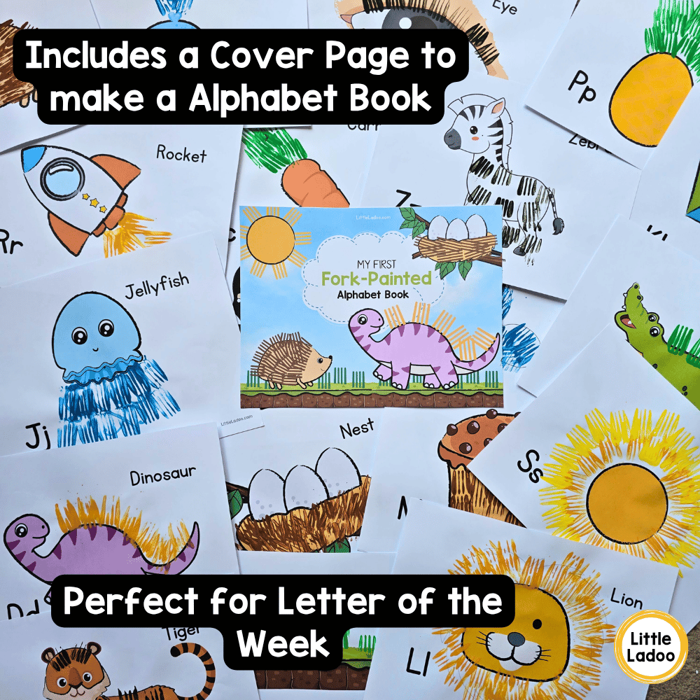 Fork Painting Alphabet Crafts A-Z