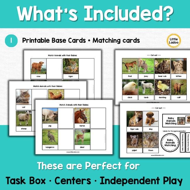 Baby Animal Matching Game Printable