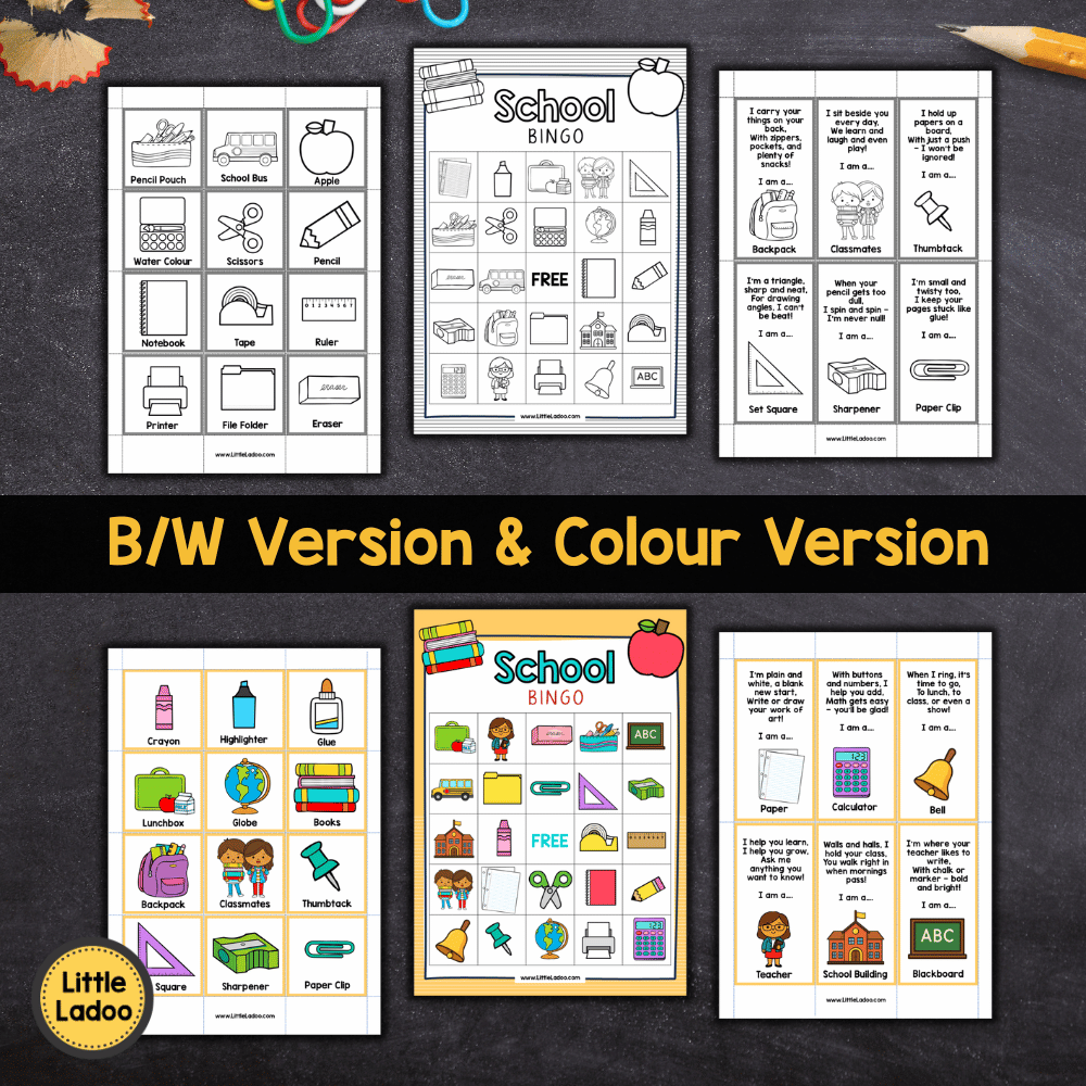 Back to School Bingo Printable