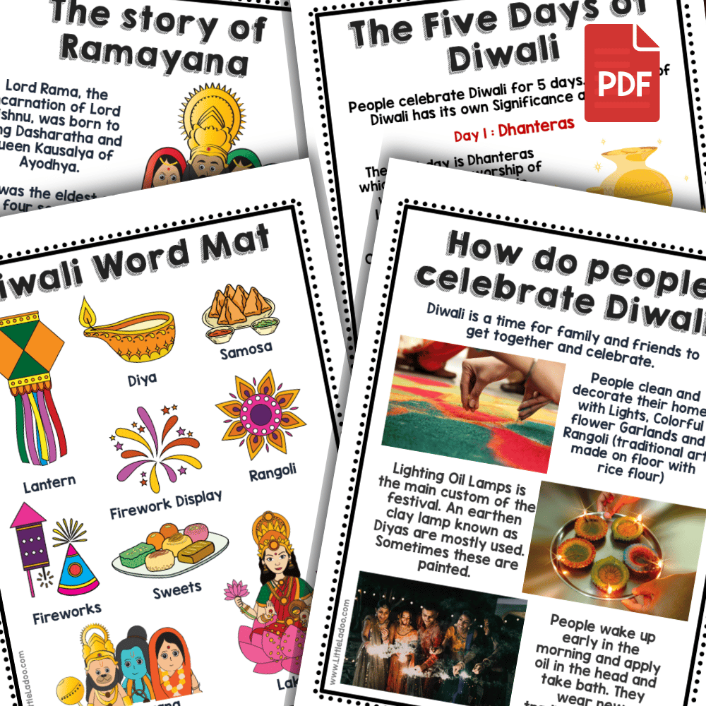 Diwali Learning Pages Printable