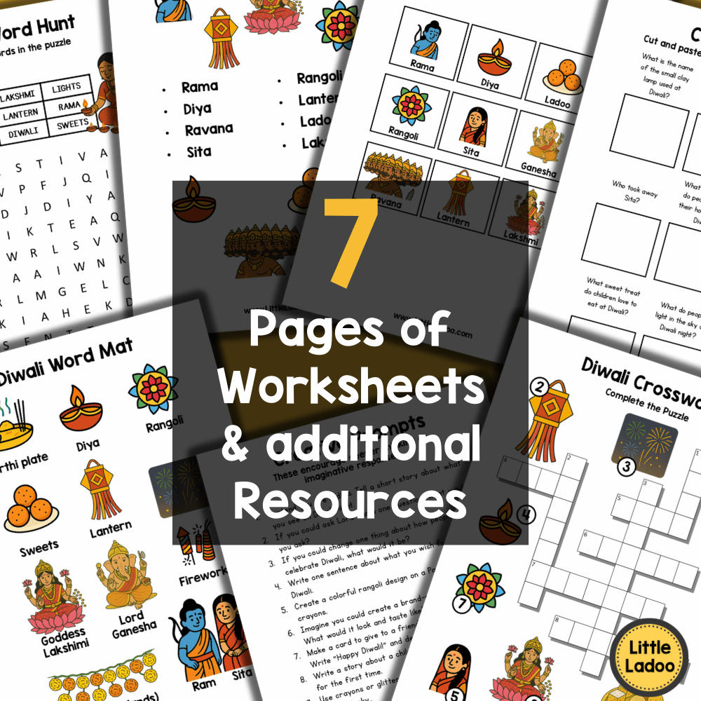 Diwali Mini Booklet + Worksheets
