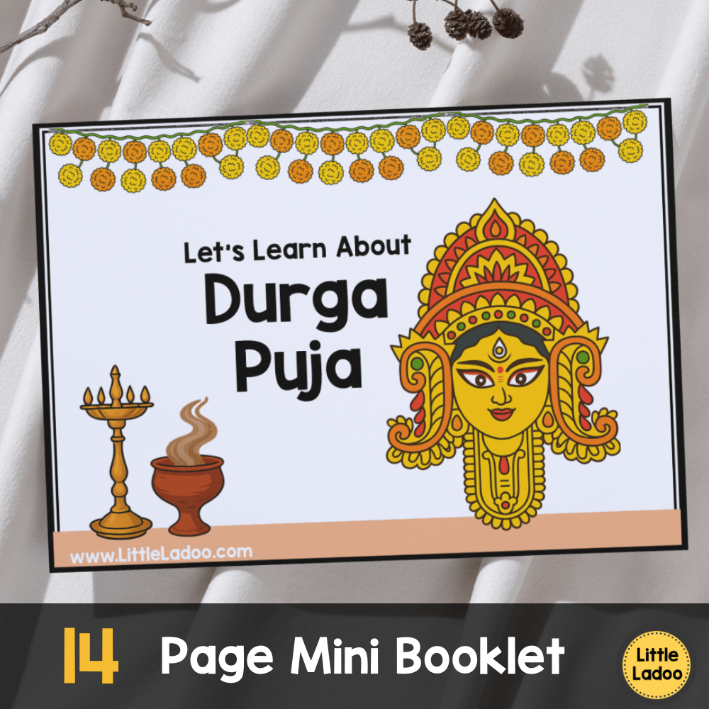Durga Puja Mini Booklet + Worksheets
