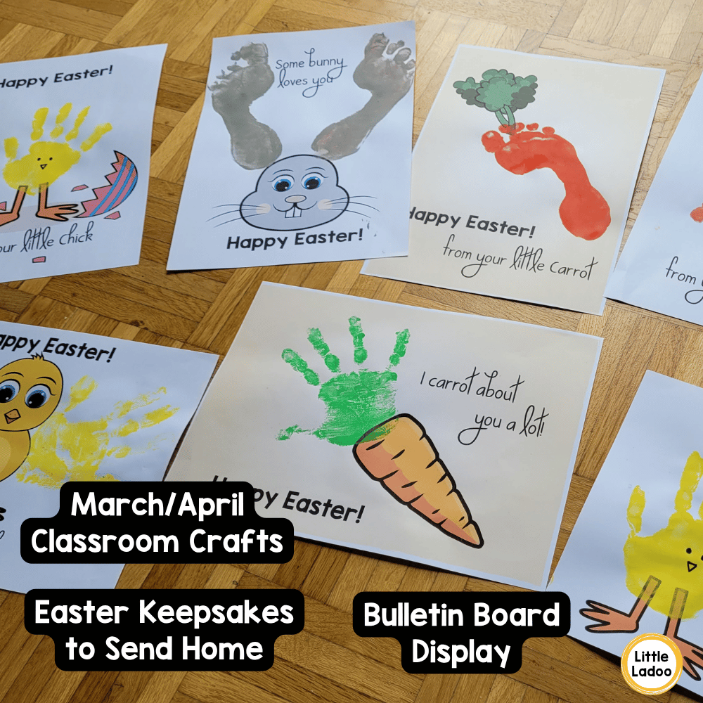 Easter Handprint Art Printable {8 Designs}