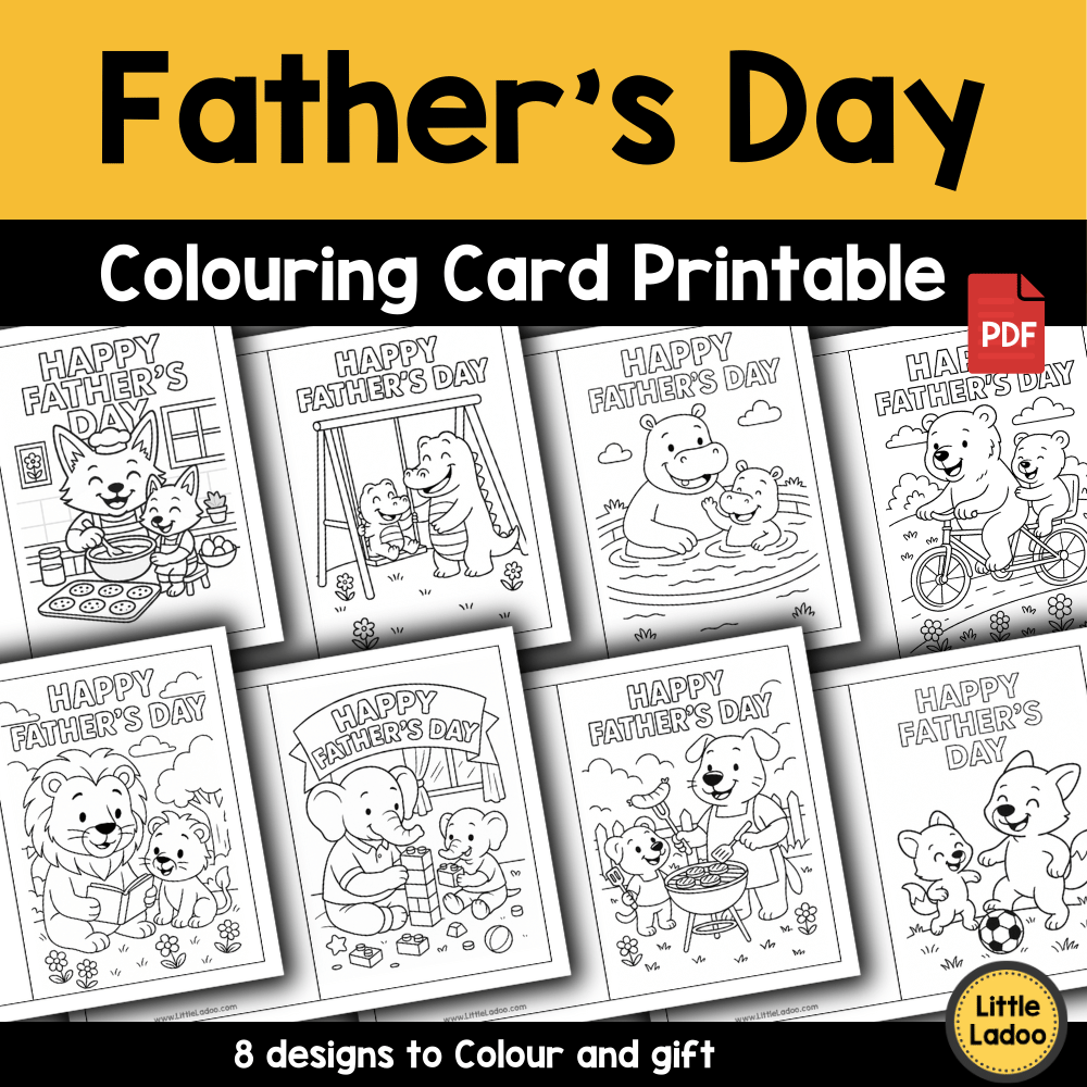 Father's Day Cards to Colour