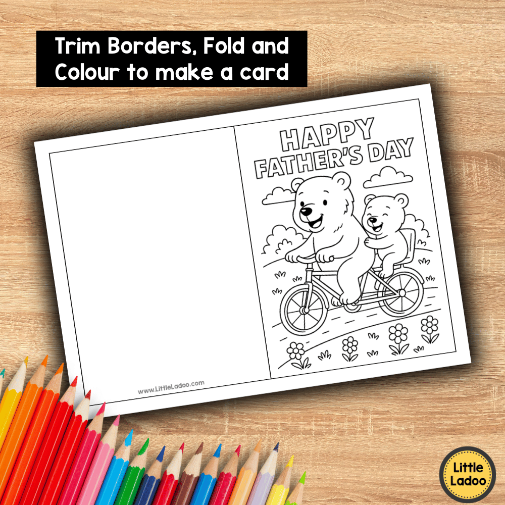 Father's Day Cards to Colour