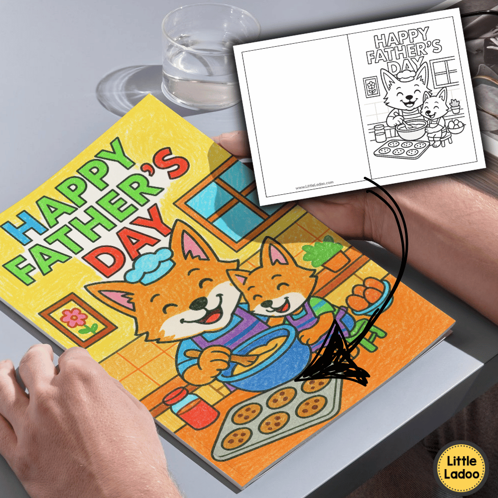 Father's Day Cards to Colour