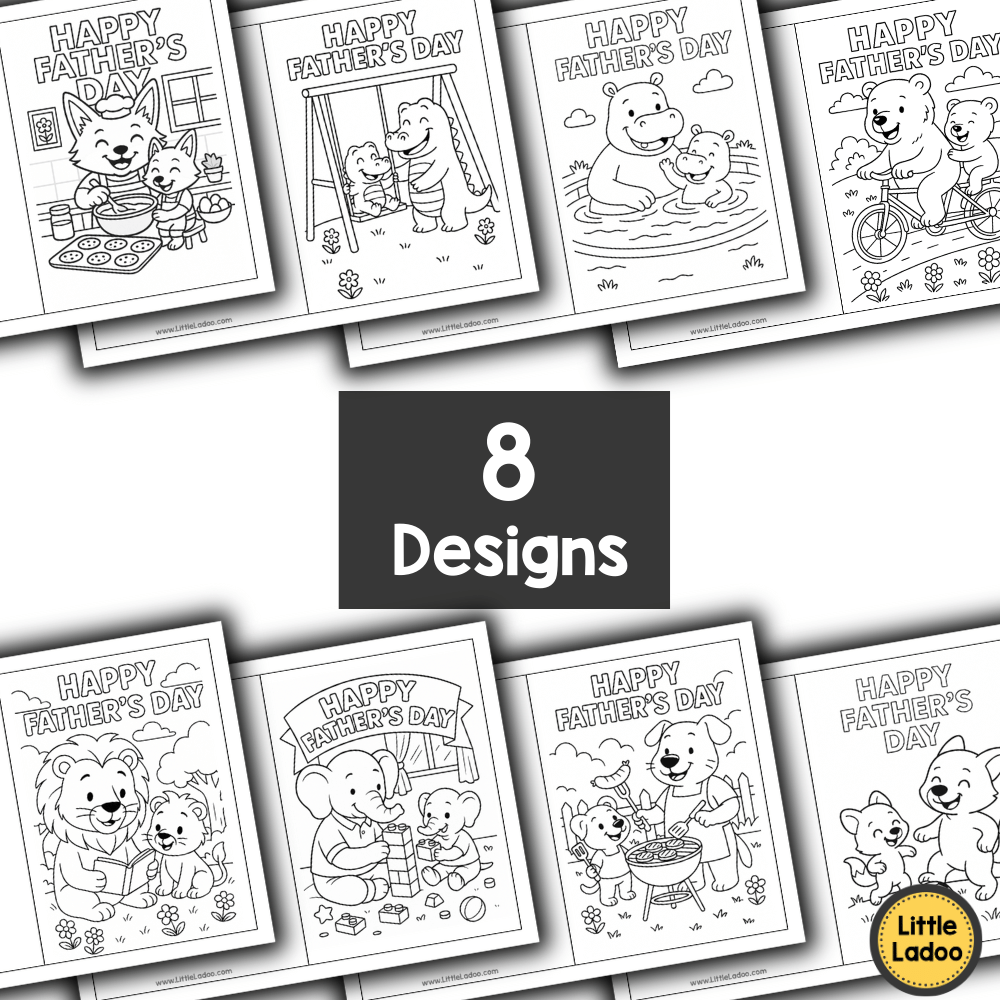 Father's Day Cards to Colour