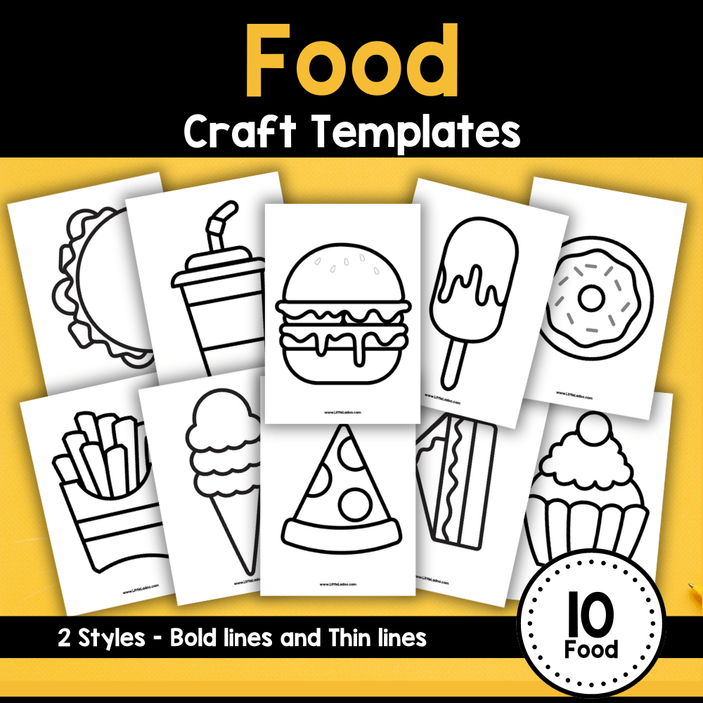 Food Templates for Art and Craft Projects