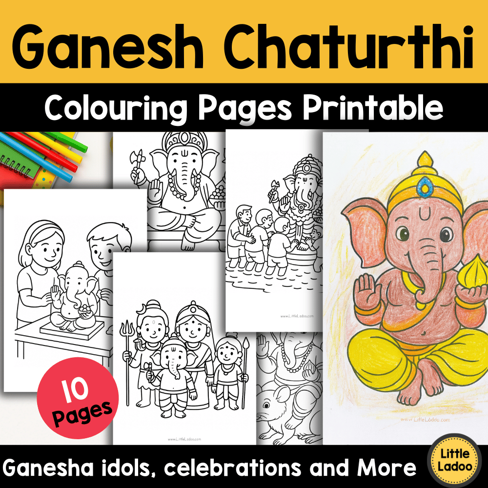 Ganesh Chaturthi Colouring Pages