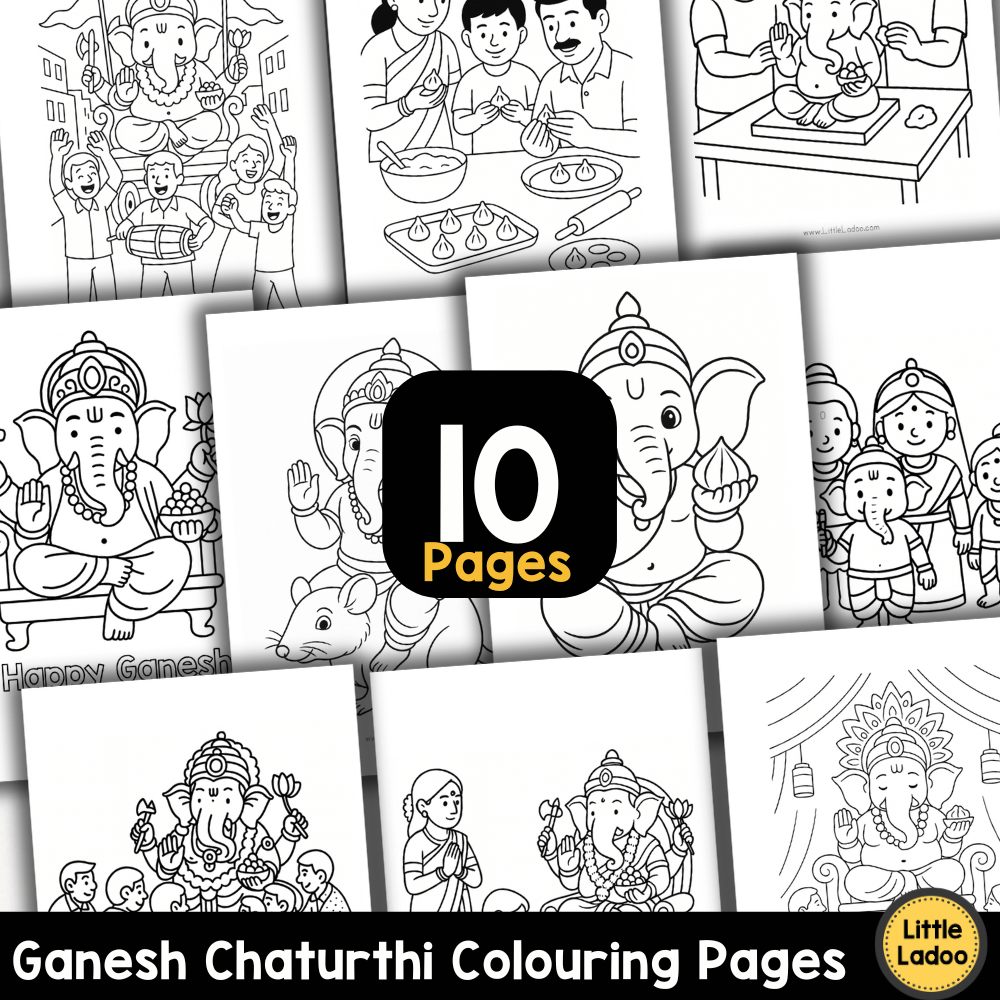 Ganesh Chaturthi Colouring Pages