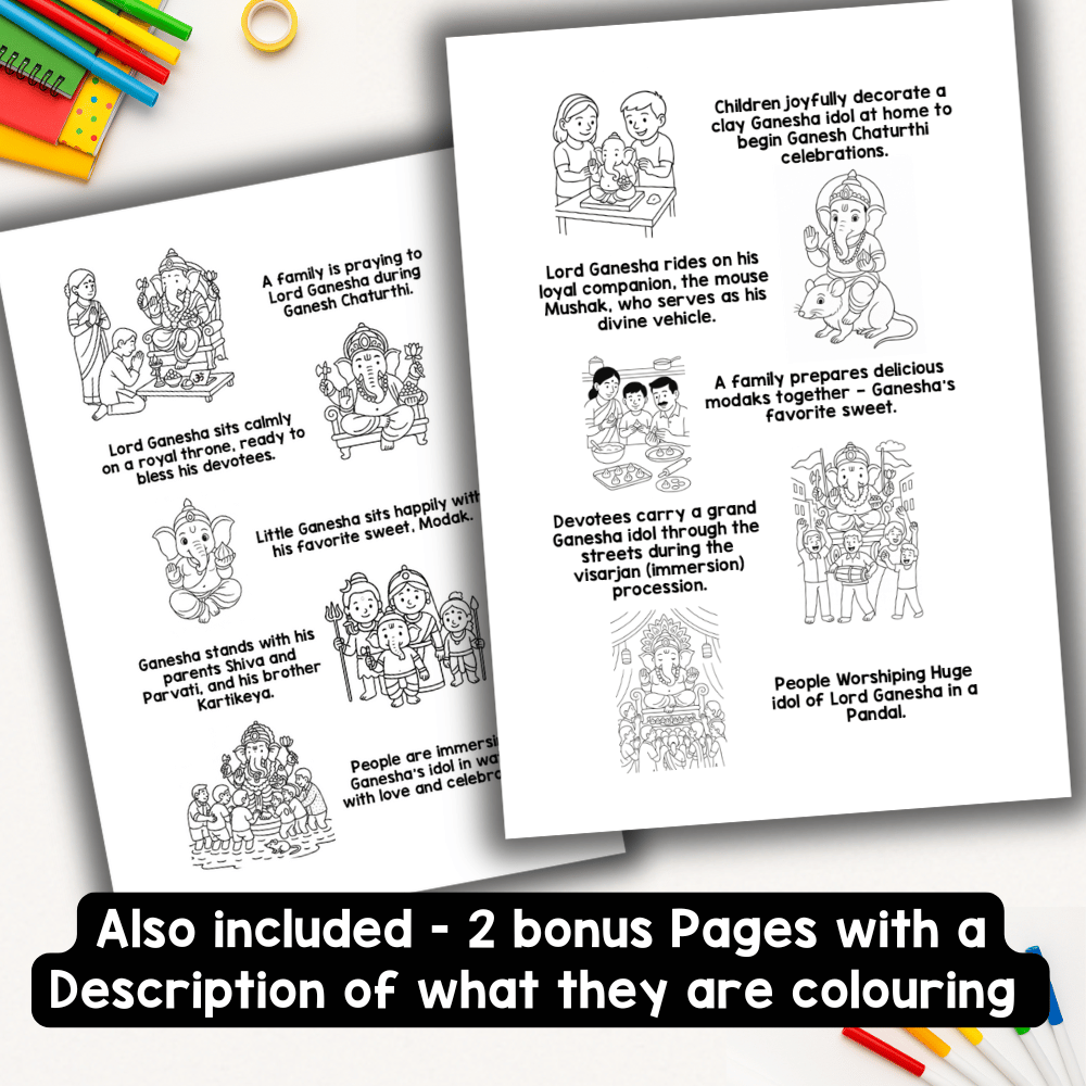 Ganesh Chaturthi Colouring Pages