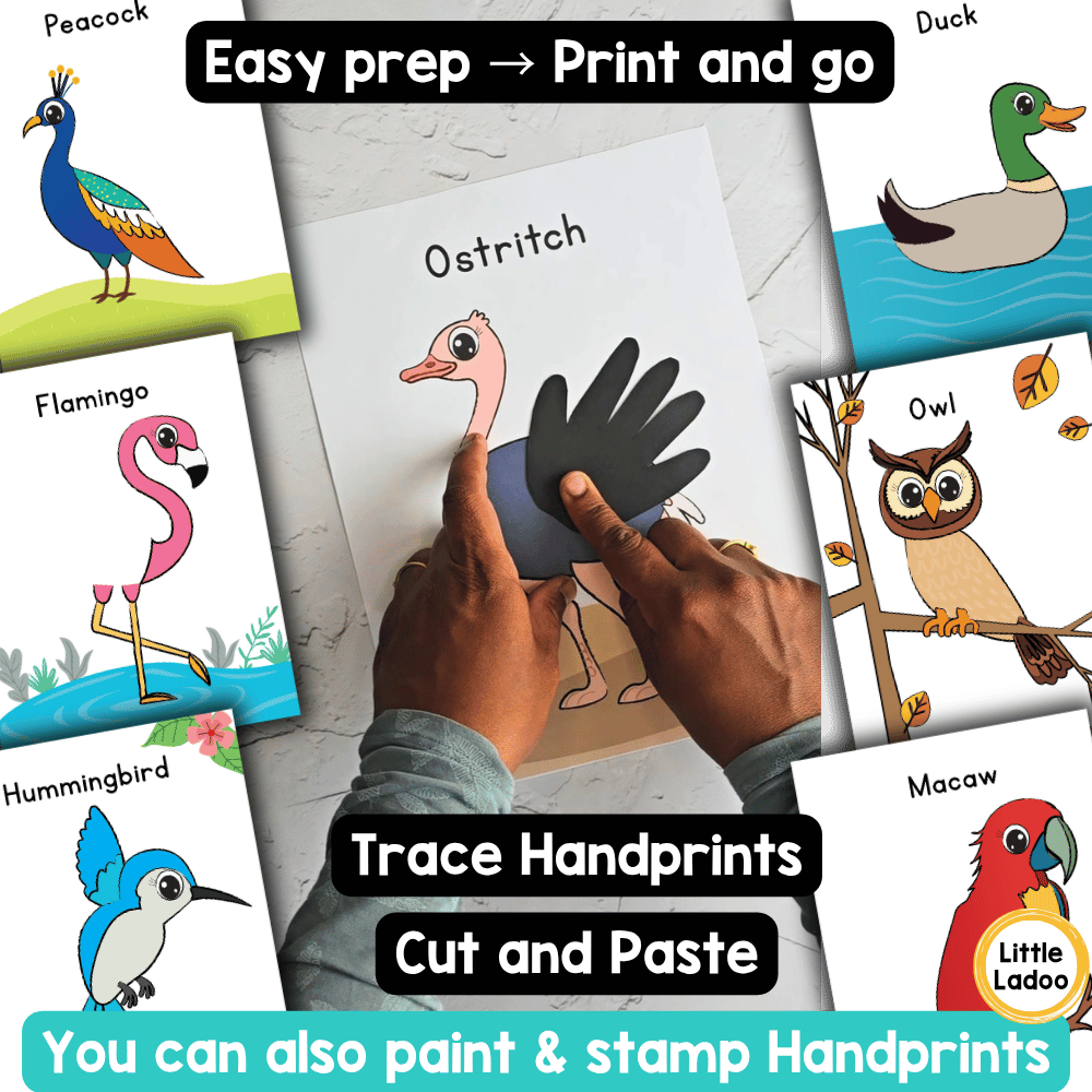 Handprint Bird Craft Book