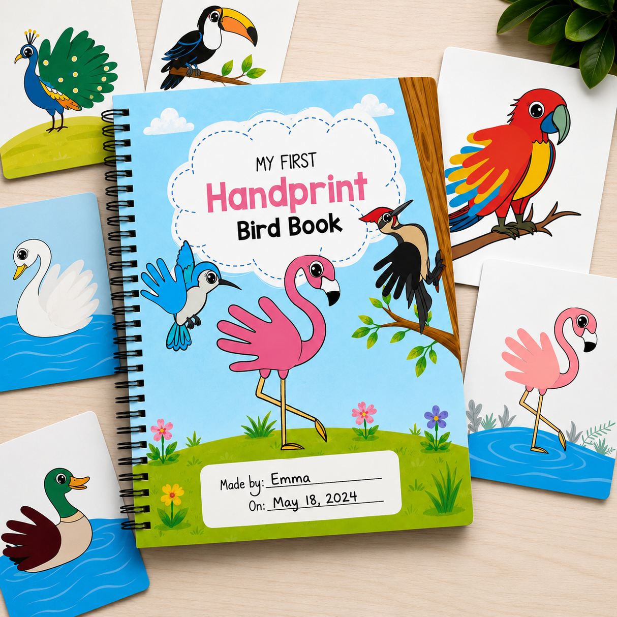 Handprint Bird Craft Book