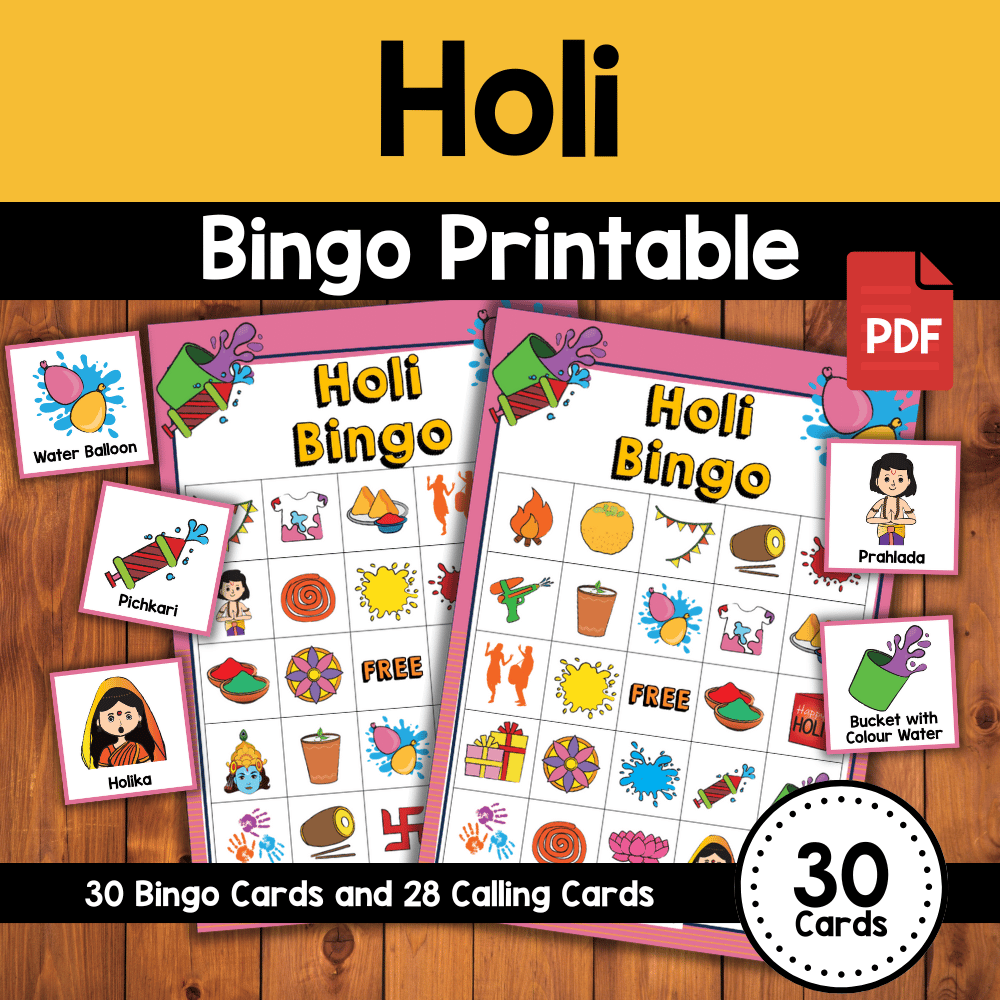 Holi Bingo Printable