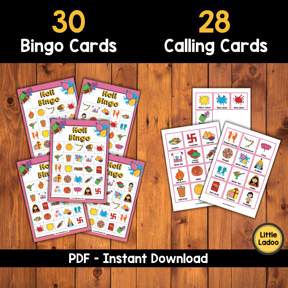 Holi Bingo Printable