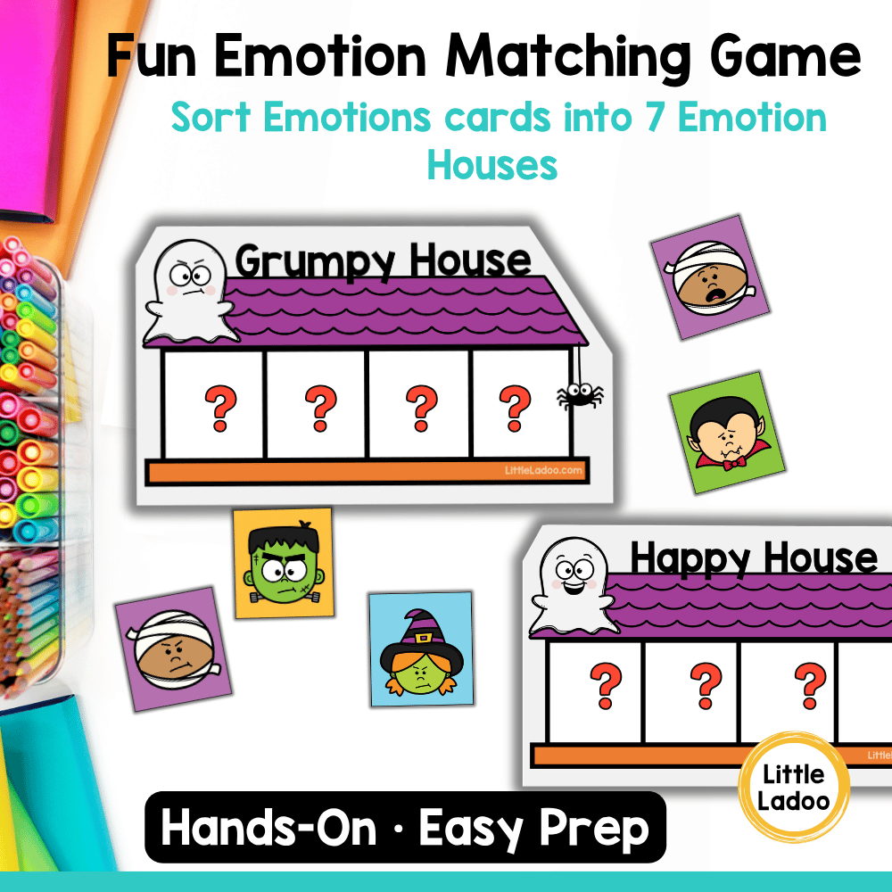 Halloween Emotions Matching Activity