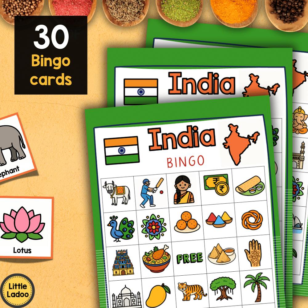 India Bingo Printable