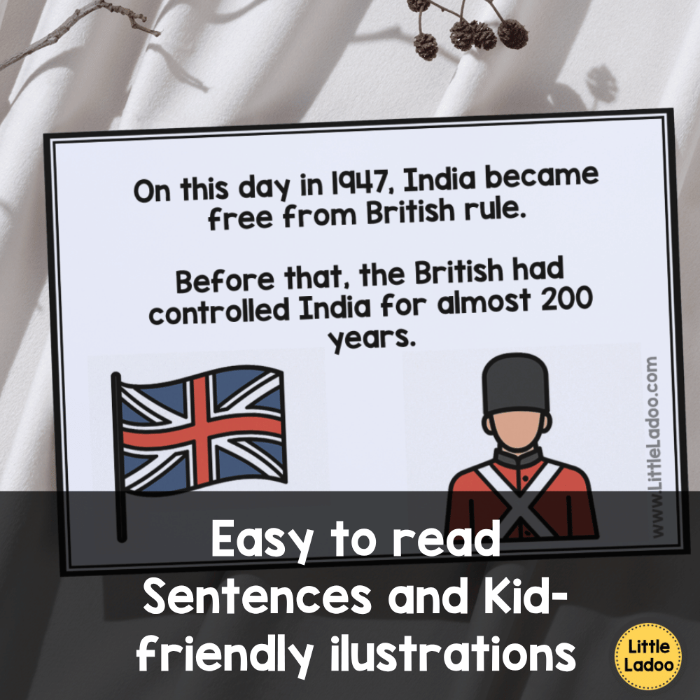 Indian Independence Day Mini Booklet + Worksheets