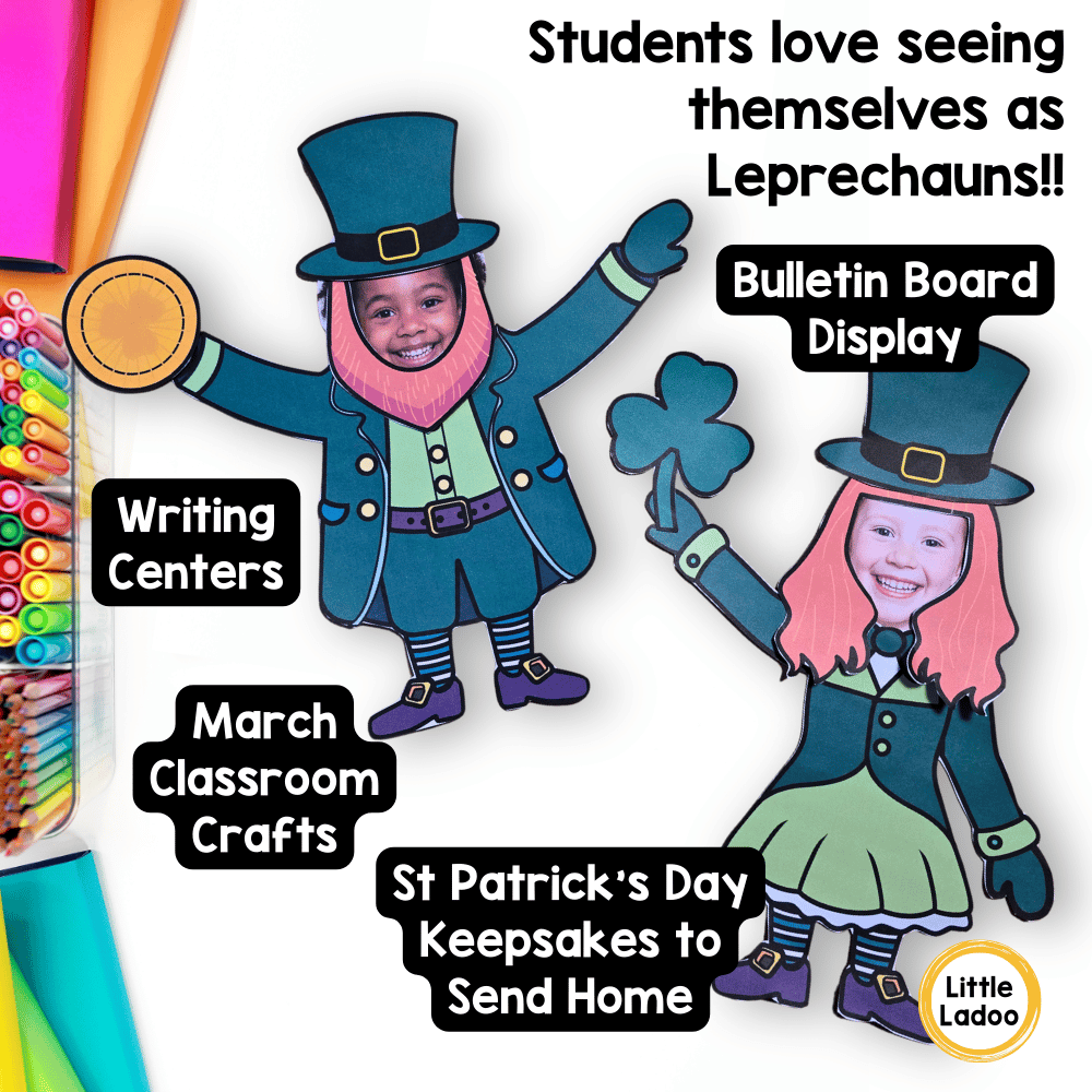 Leprechaun Editable Photo Craft — St Patrick’s Day Bulletin Board Activity