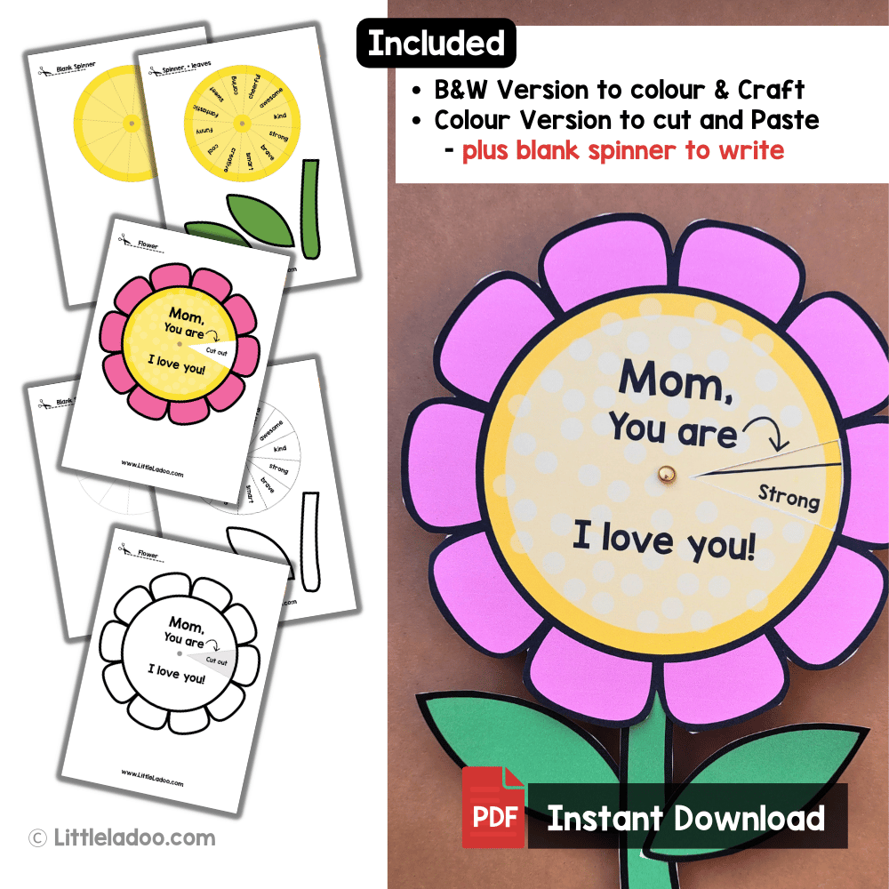 Mother's Day Flower Spinner Craft