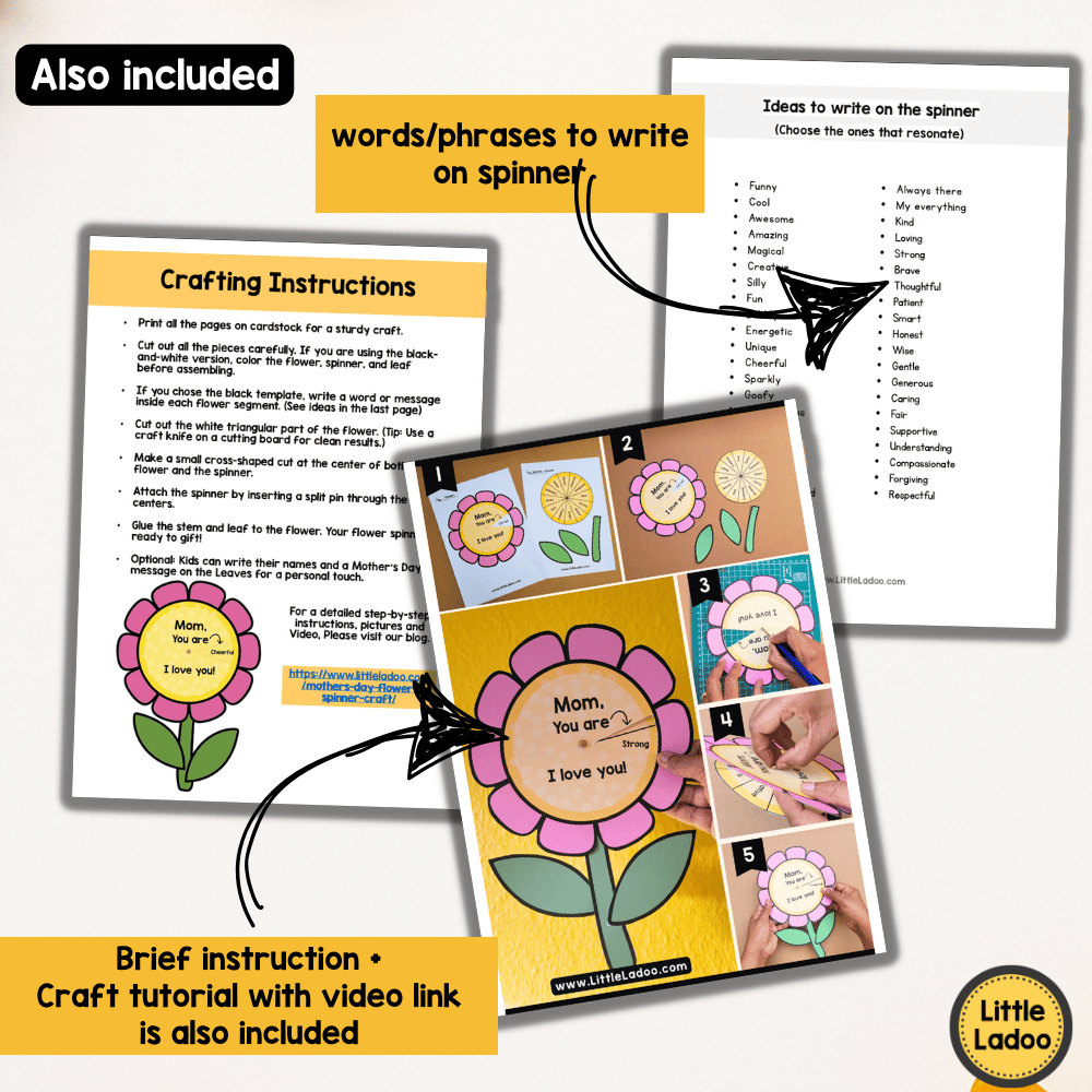 Mother's Day Flower Spinner Craft