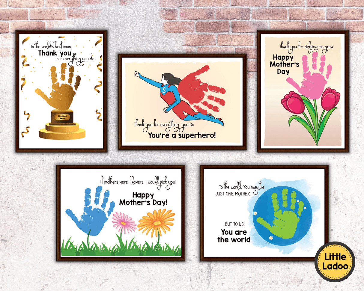Mother's Day Handprint Art Printable {8 Designs}