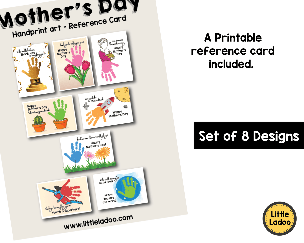 Mother's Day Handprint Art Printable {8 Designs}
