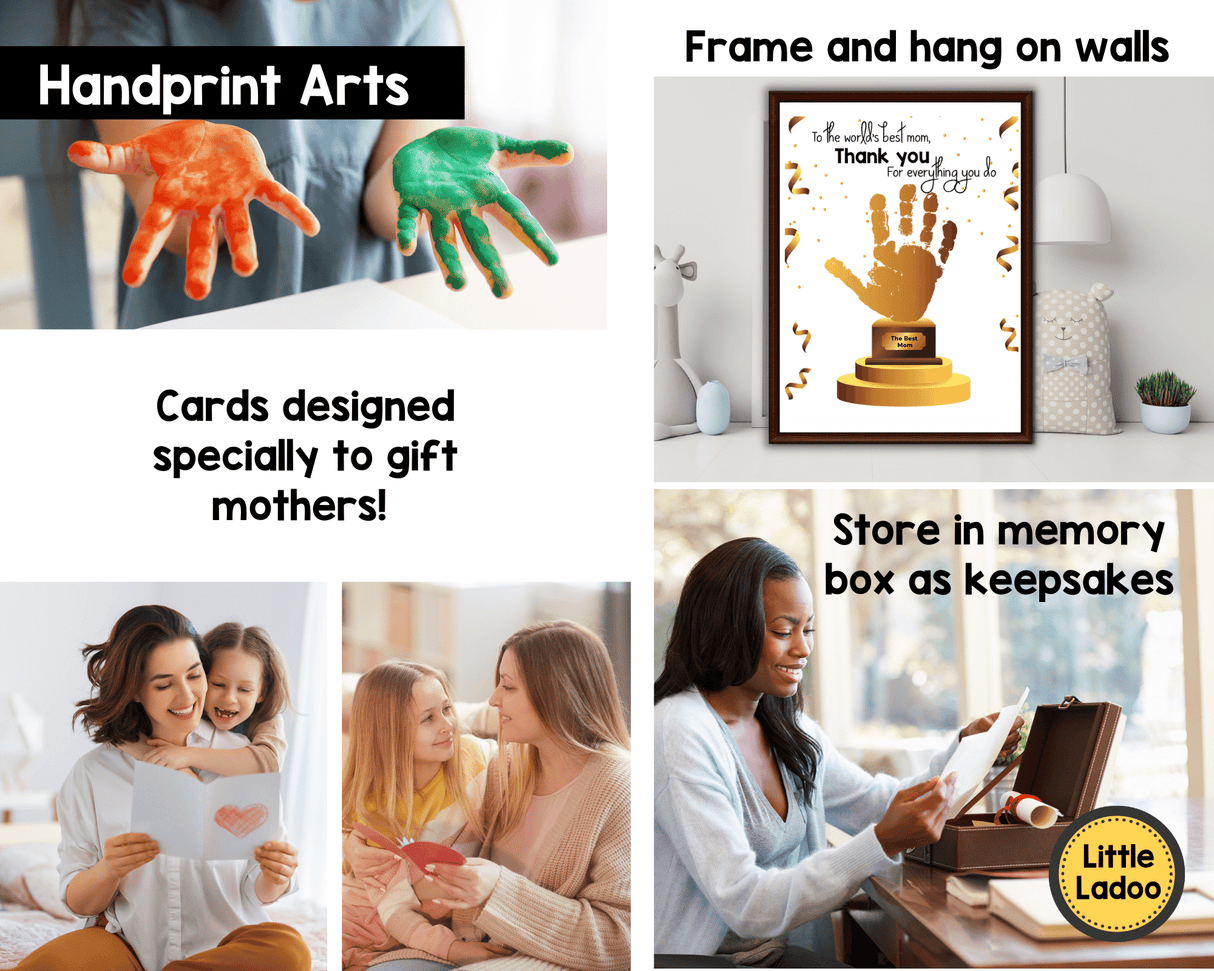 Mother's Day Handprint Art Printable {8 Designs}