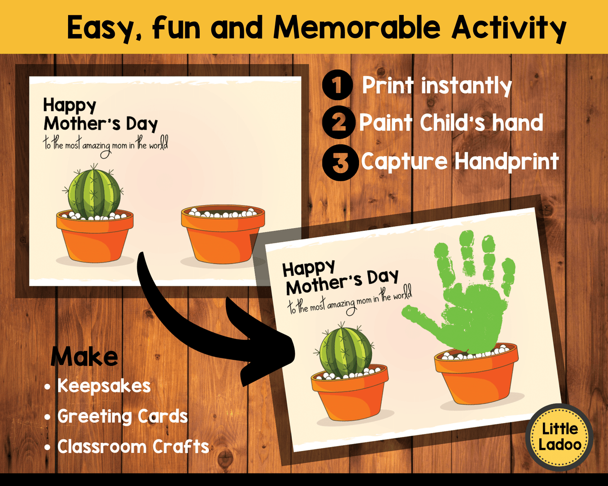 Mother's Day Handprint Art Printable {8 Designs}