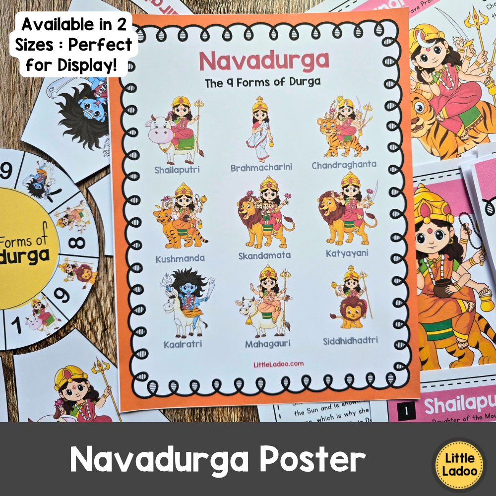 Navadurga Learning Pack Printable for Kids