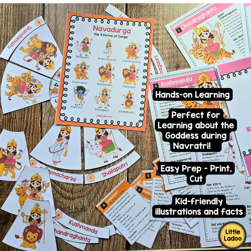 Navadurga Learning Pack Printable for Kids
