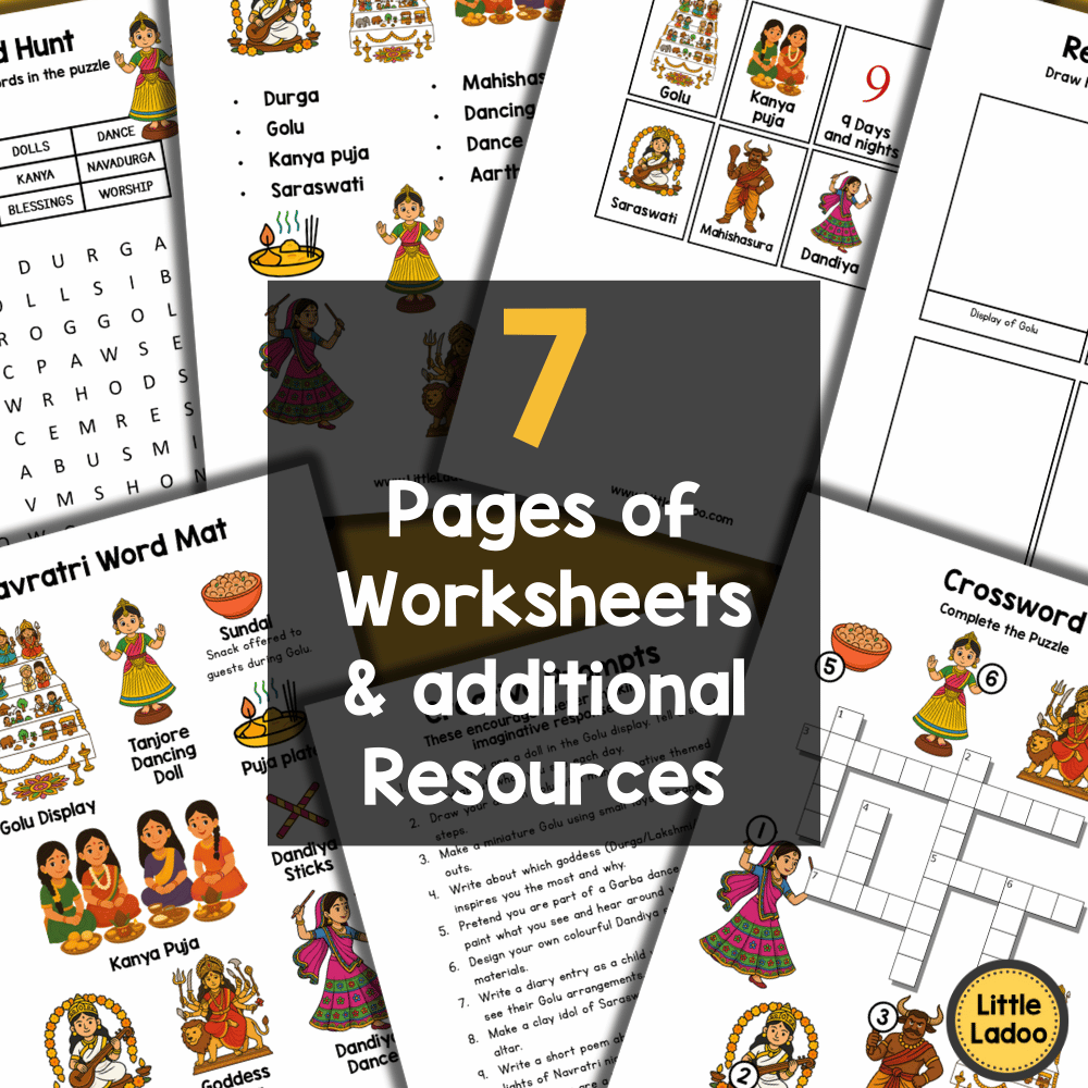 Navratri Mini Booklet + Worksheets