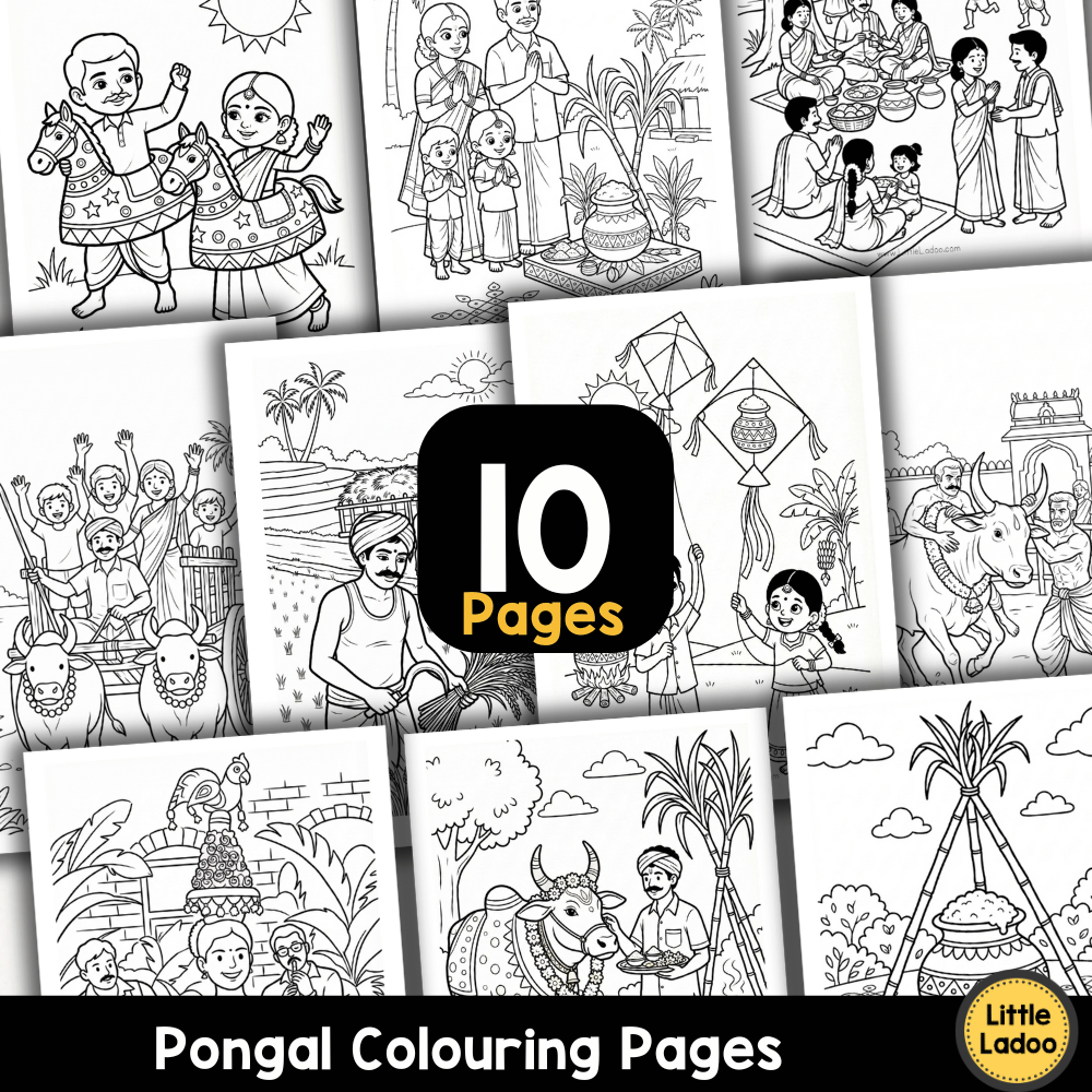 Pongal Colouring Pages Printable