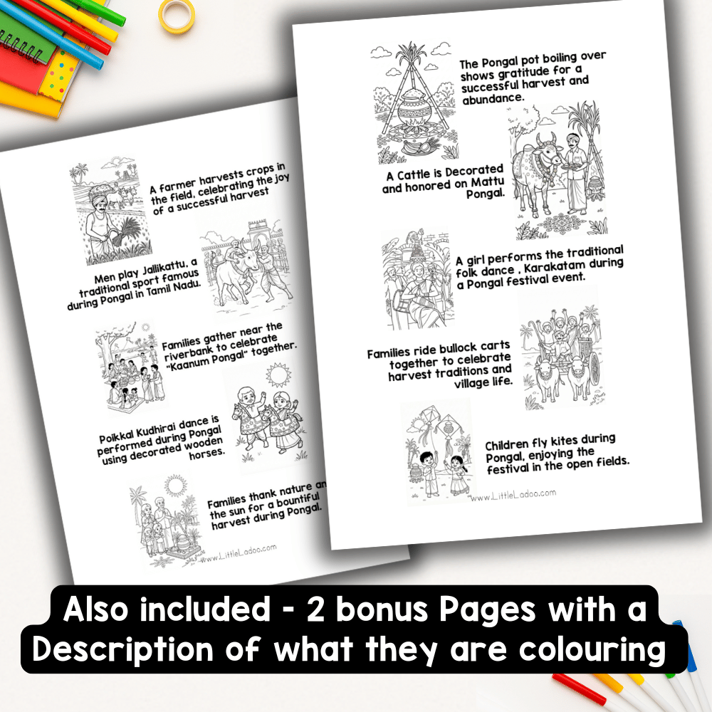 Pongal Colouring Pages Printable