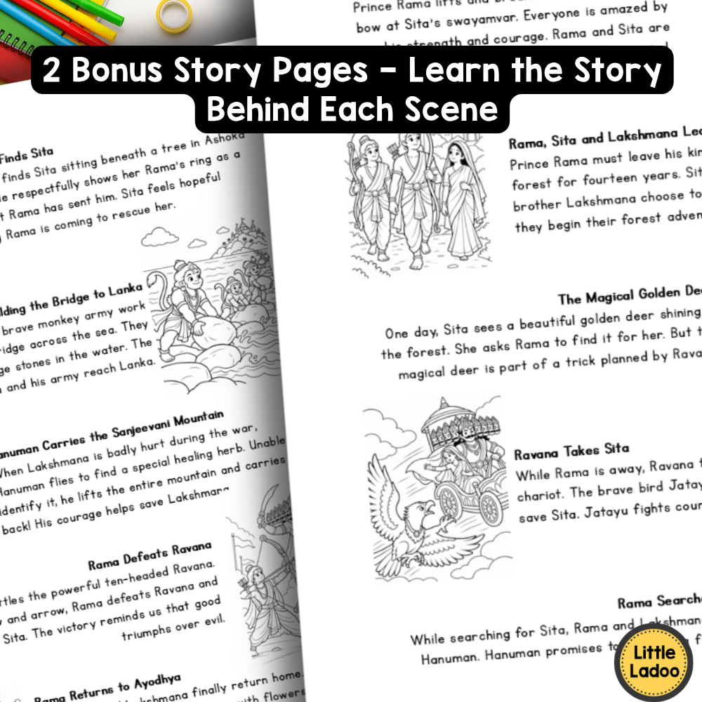 Ramayana Colouring Pages Printable