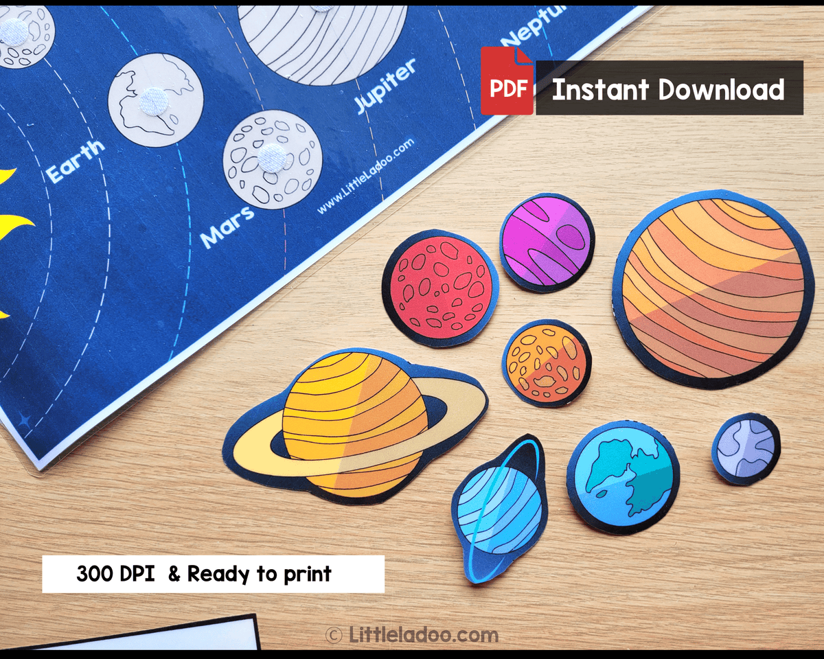 Solar System Printable LittleLadoo