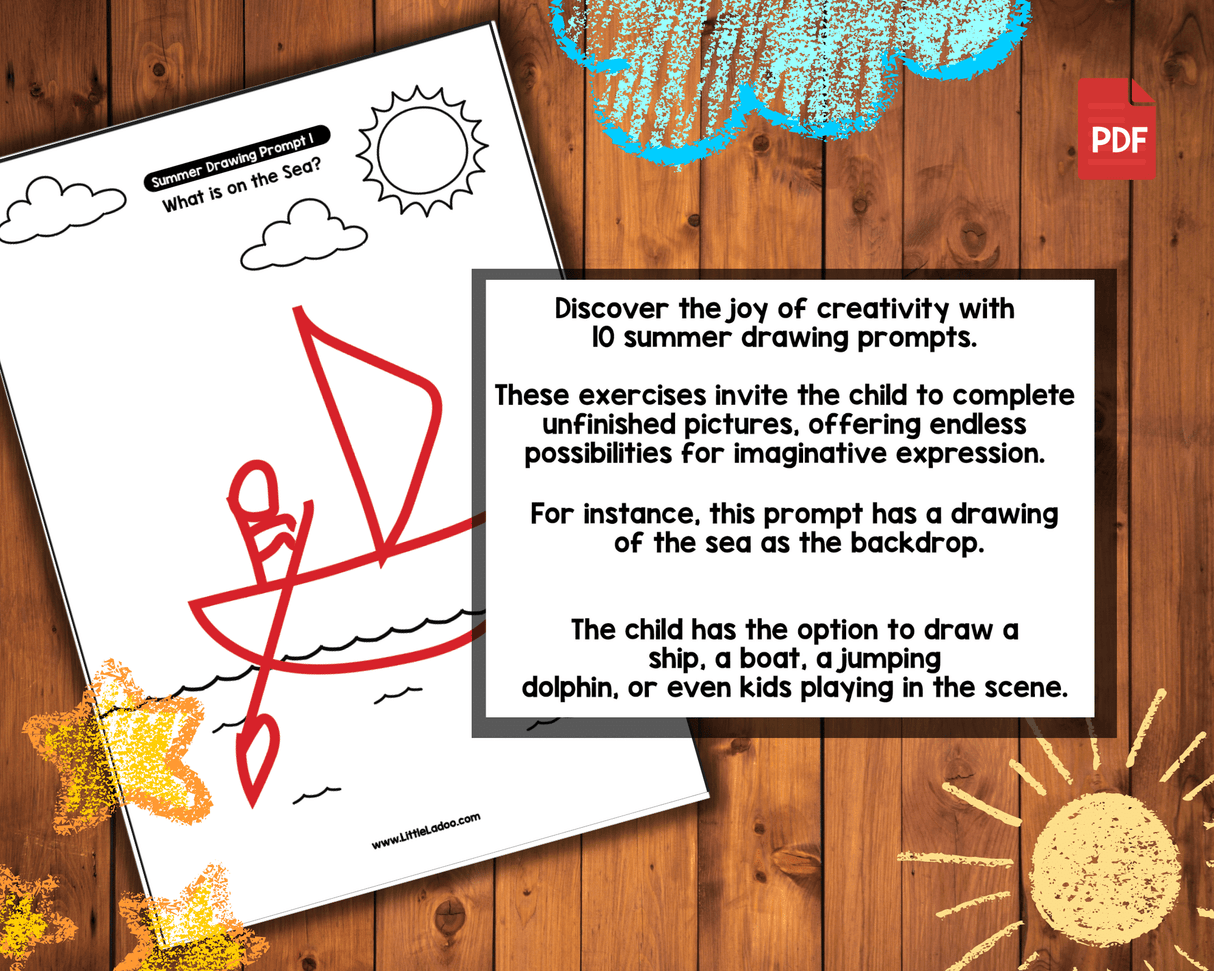 Summer Drawing Prompts Printable