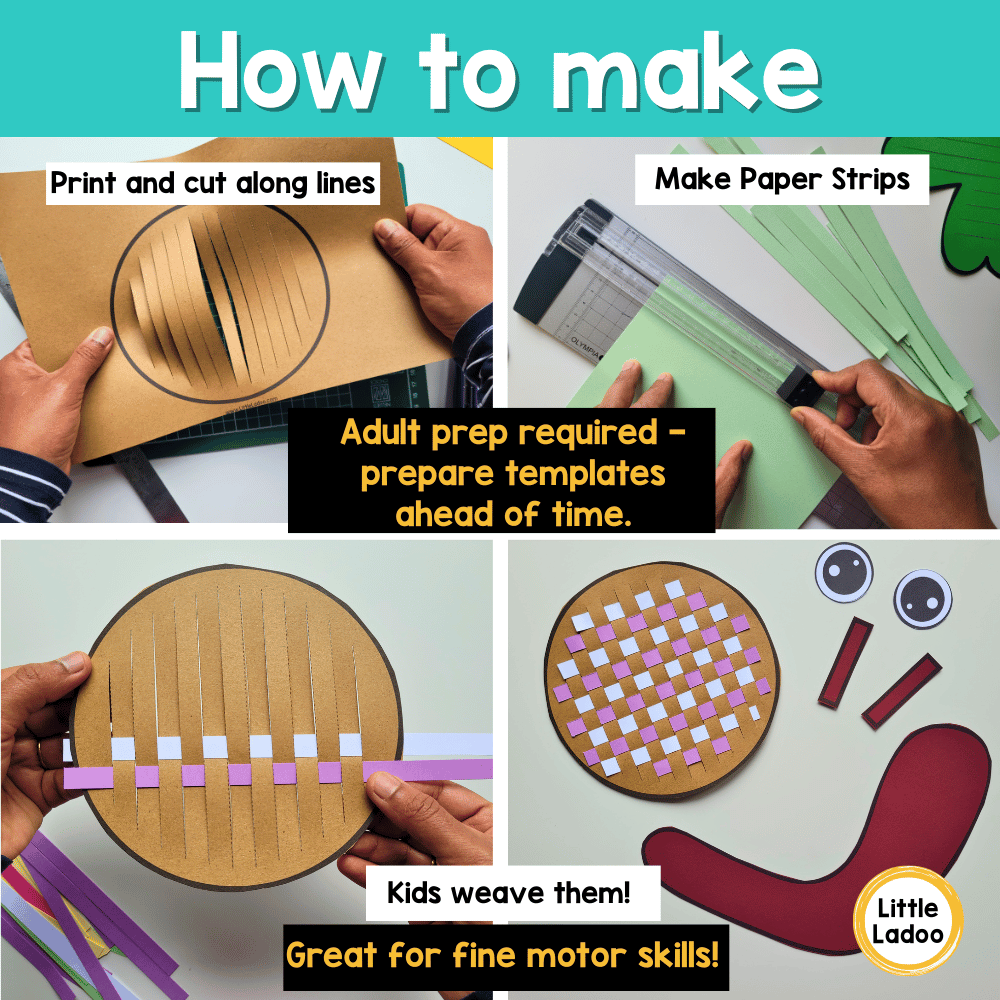 Snail Paper Weaving Craft | Spring Fine Motor Activity