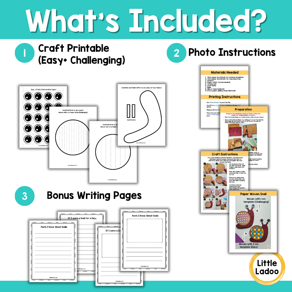 Snail Paper Weaving Craft | Spring Fine Motor Activity