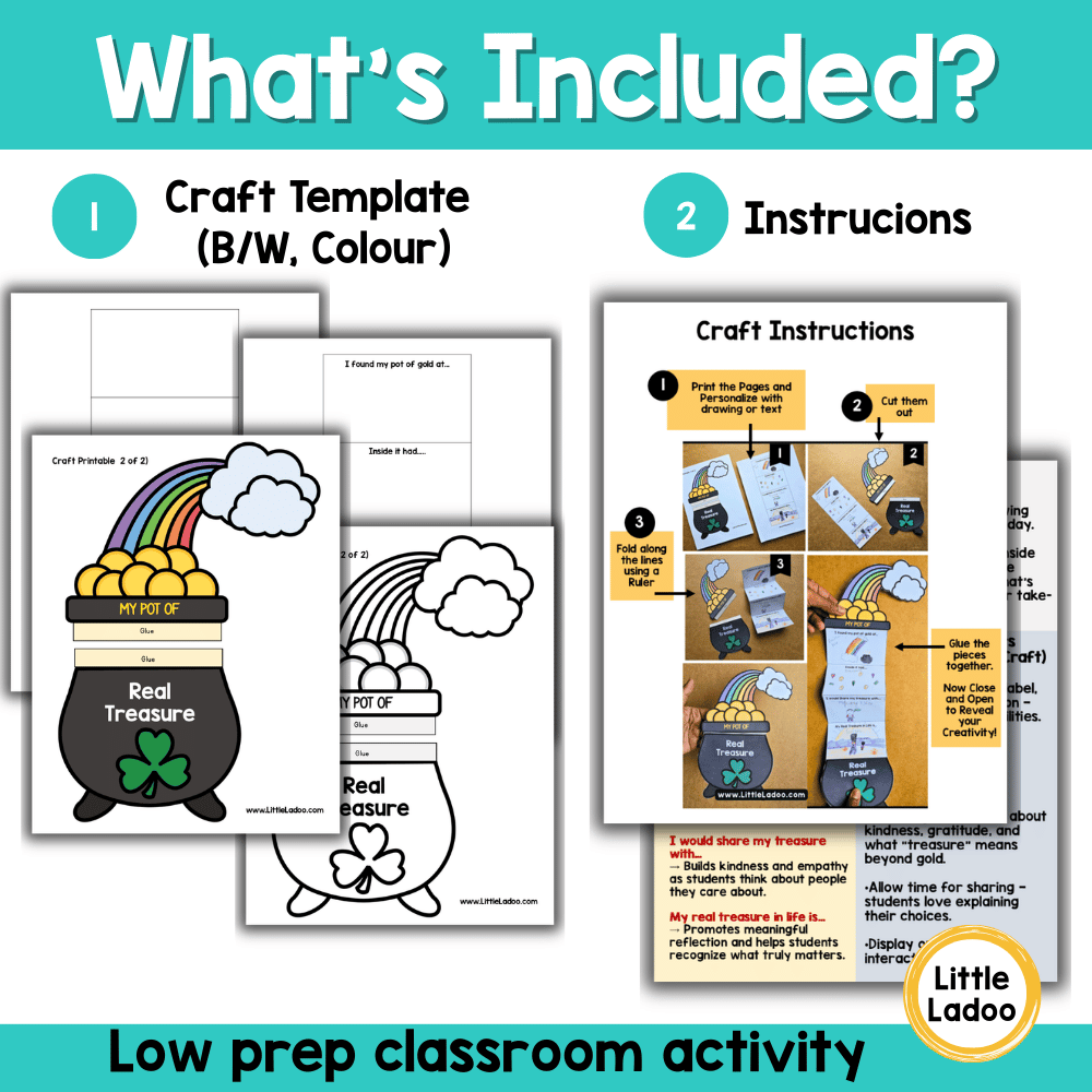 Pot of Gold Craft | St. Patrick's Day Writing & Drawing Foldable
