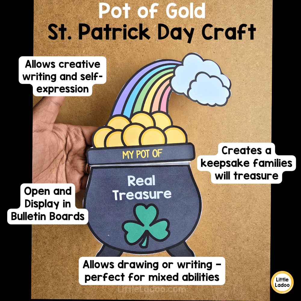 Pot of Gold Craft | St. Patrick's Day Writing & Drawing Foldable