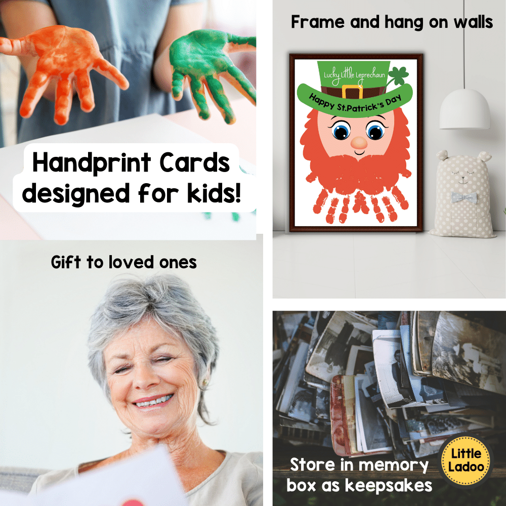 St Patrick's Handprint Art Printable {3 Designs}