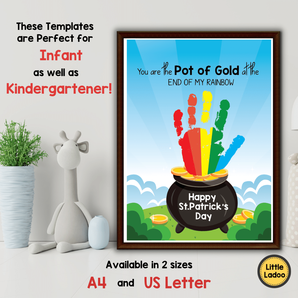 St Patrick's Handprint Art Printable {3 Designs}