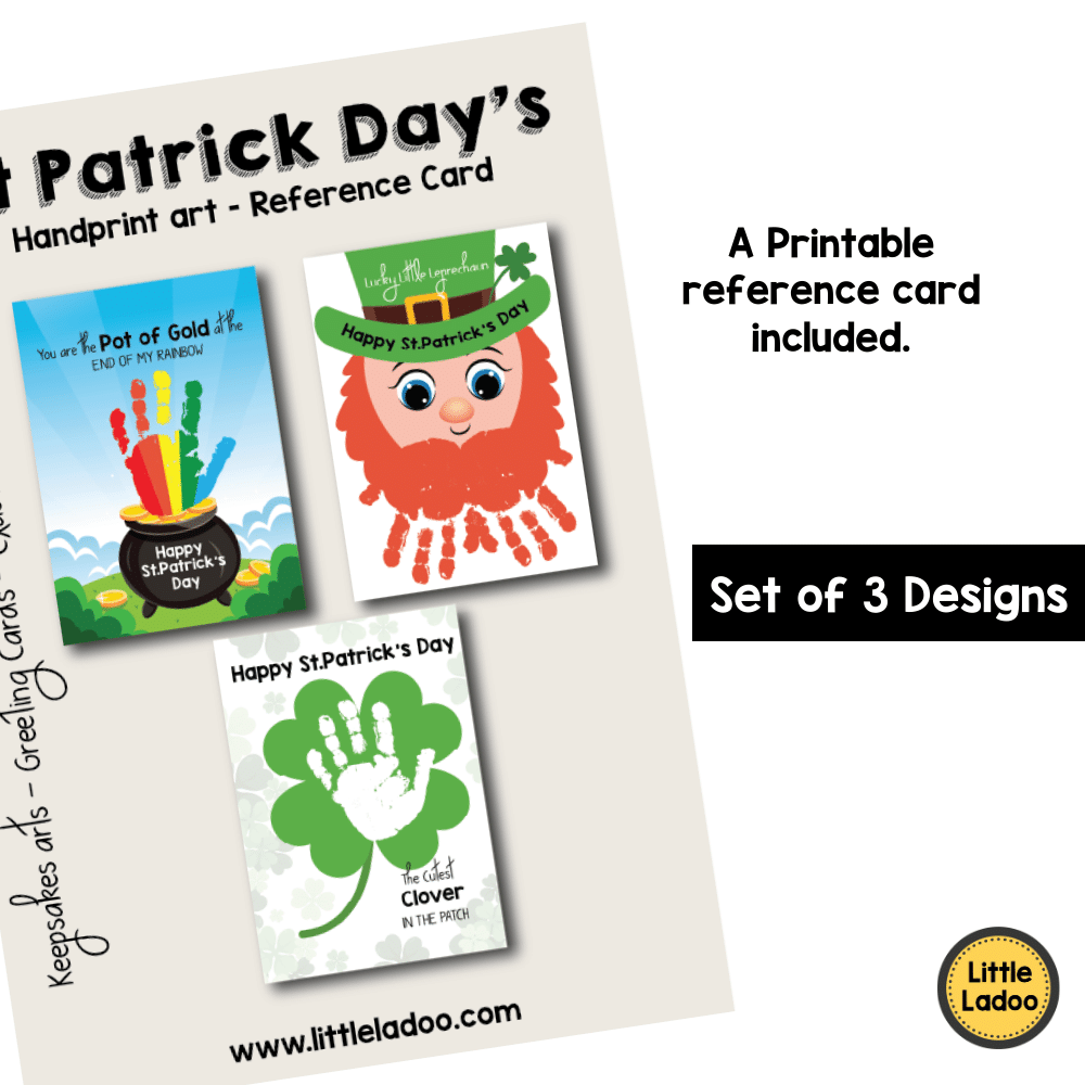 St Patrick's Handprint Art Printable {3 Designs}