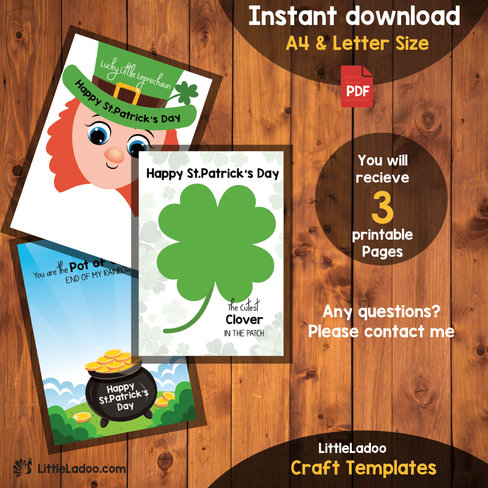 St Patrick's Handprint Art Printable {3 Designs}