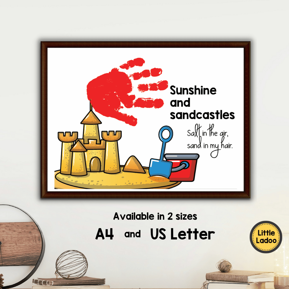 Summer Handprint Art Printable {8 Designs}