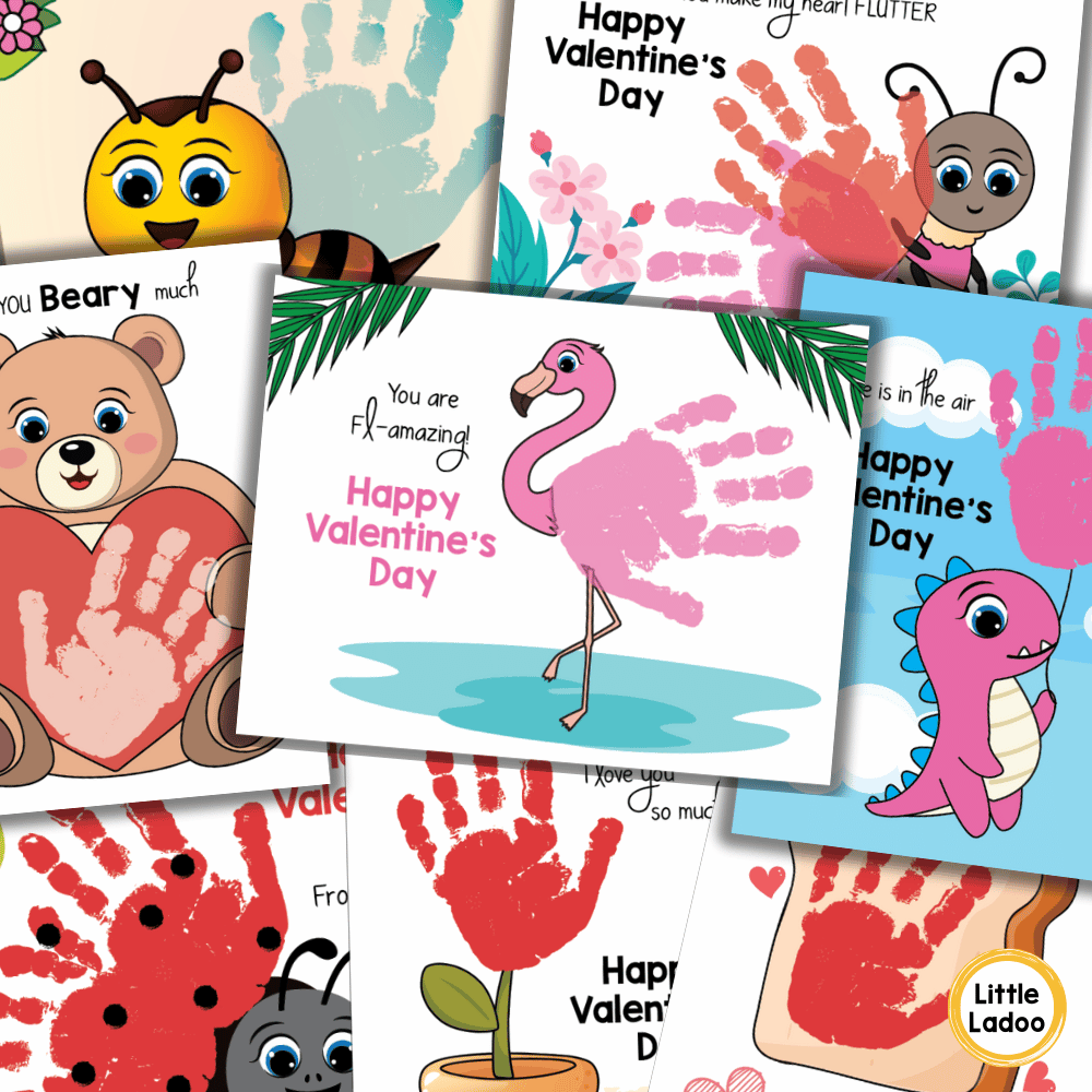 Valentine's Day Handprint Art Template