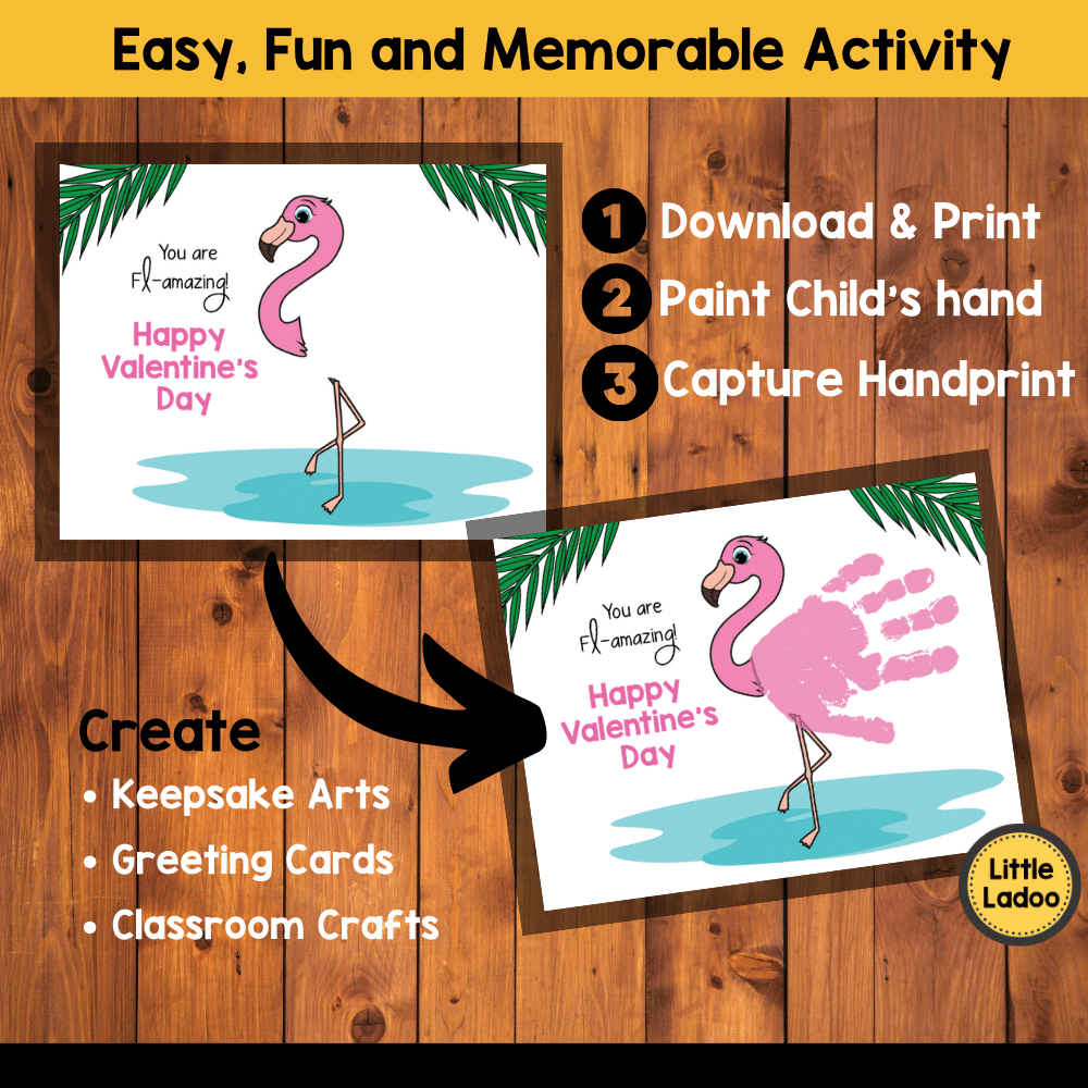 Valentine's Day Handprint Art Template