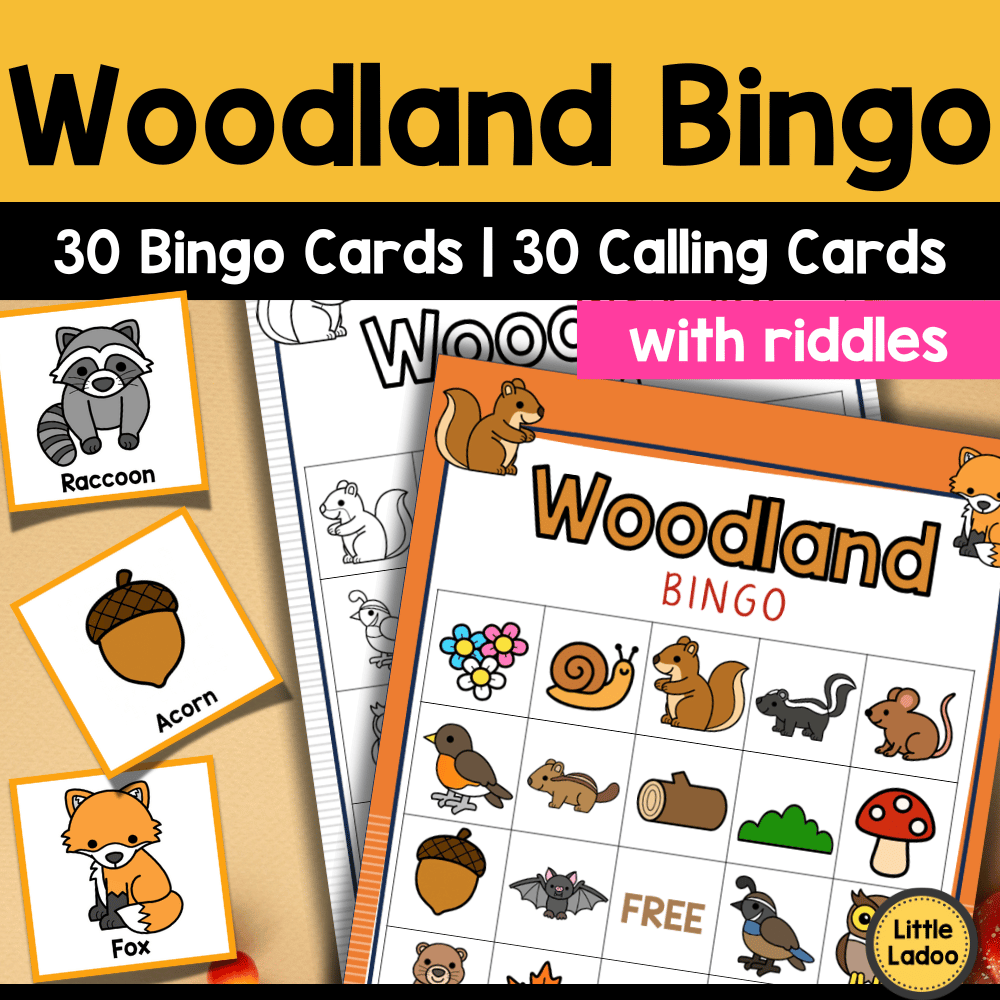 Woodland Bingo Printable